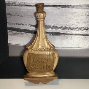 Vintage Sexton 1966 MCM Metal Art Wall Hanging Cold Remedy 12 Inches.